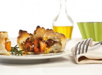 Tortino farcito con zucca e olive
