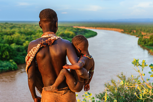 bambini africani ed europei a confronto