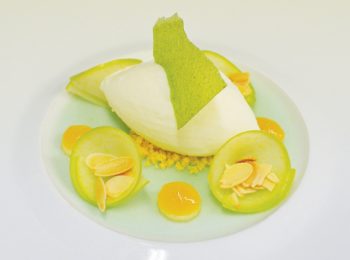 Mela verde gelato alla cannella e pompelmo