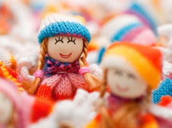 bambole di lana fatte a mano