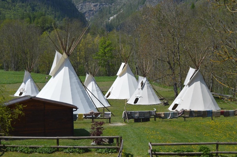 dormire in un tepee