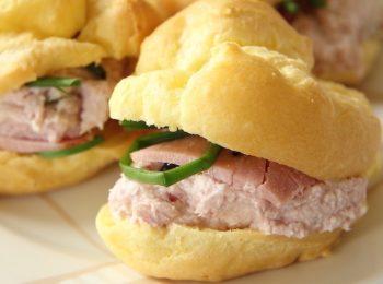 Nuvole di mousse di prosciutto cotto