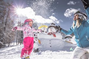 montagna con bambini