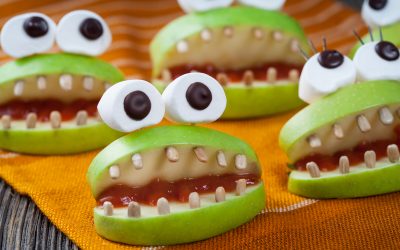 Ricetta di Halloween: i mostri della mela verde