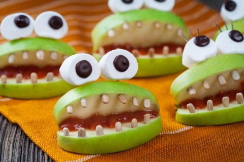 Ricetta di Halloween: i mostri della mela verde