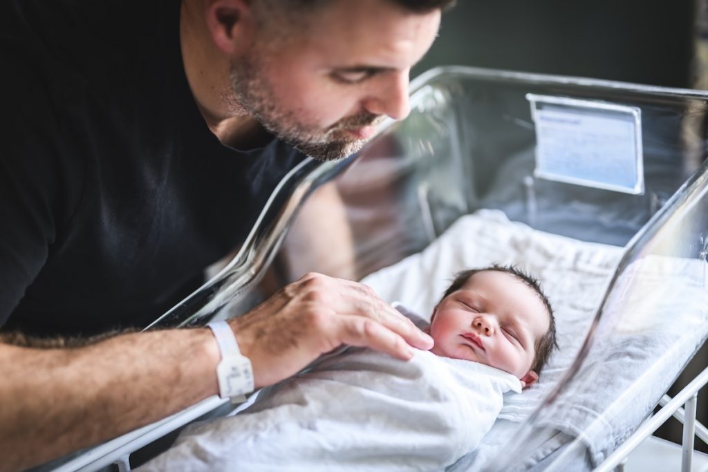 papà in sala parto